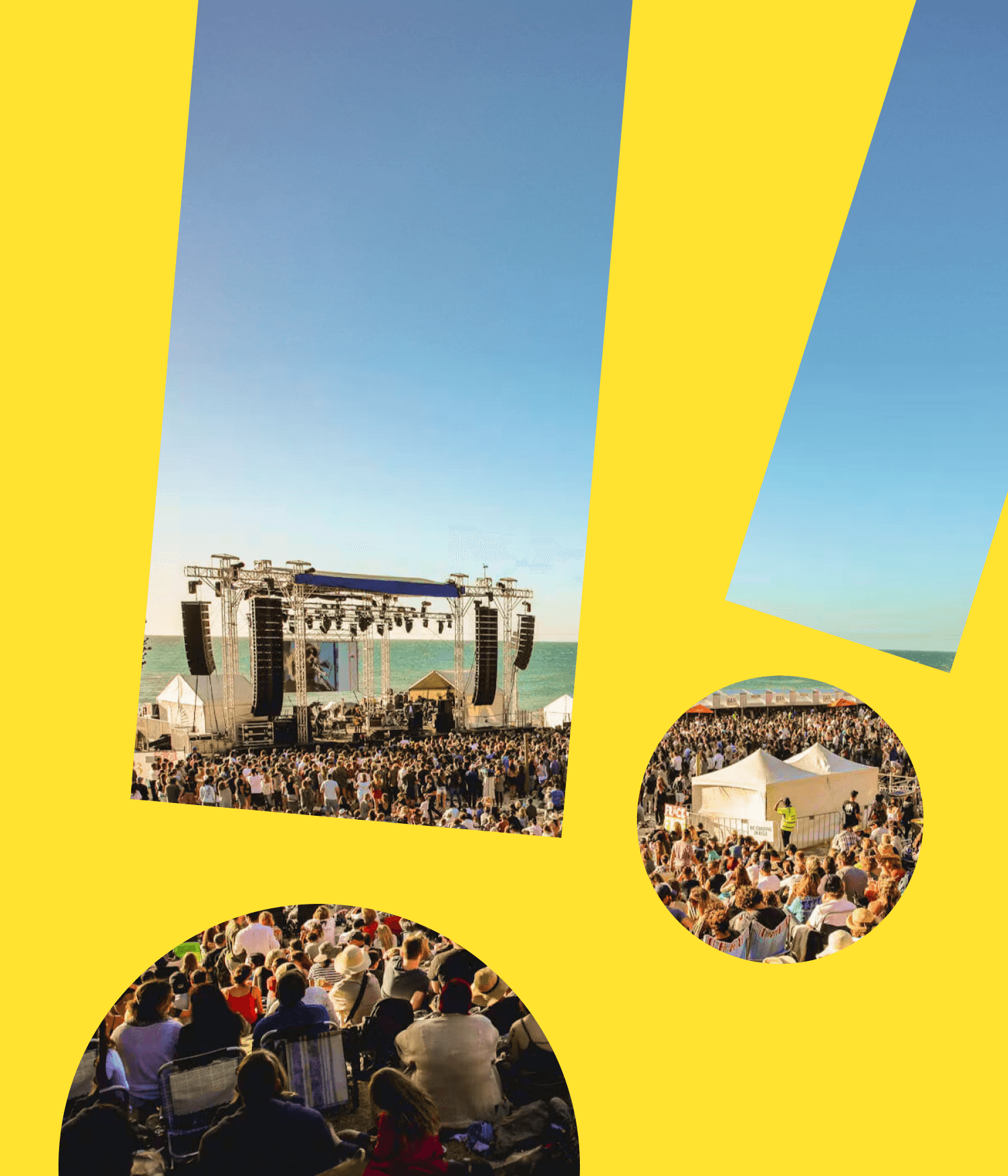 Image of people enjoying a beachside concert